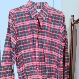 Brooks brothers red fleece button down